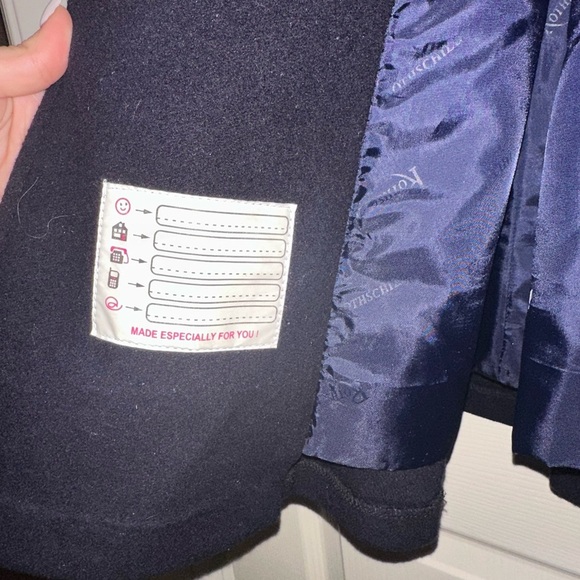 Tailored by Rothschild girls Navy Wool Double-Breasted Kids Coat 3T winter fall - Picture 4 of 9